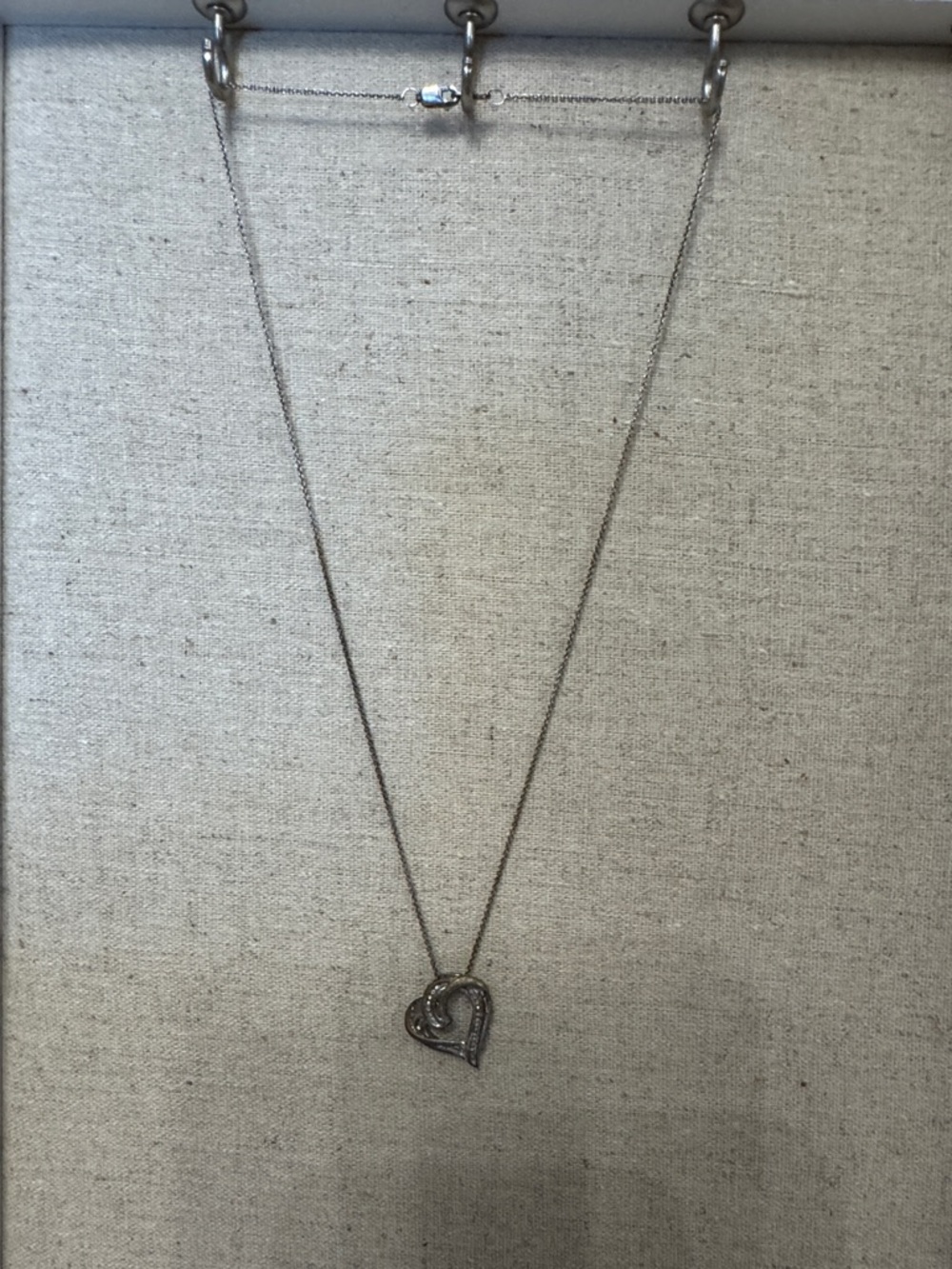 Silver heart necklace